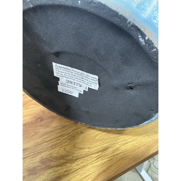 Uttermost Talima Blue Crackle Glaze Ceramic Table Lamp 29” Brushed Nickel - Picture 13 of 13